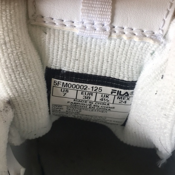 White FILA chunky sneakers - fits women’s 6.5 & 7 - Picture 4 of 4